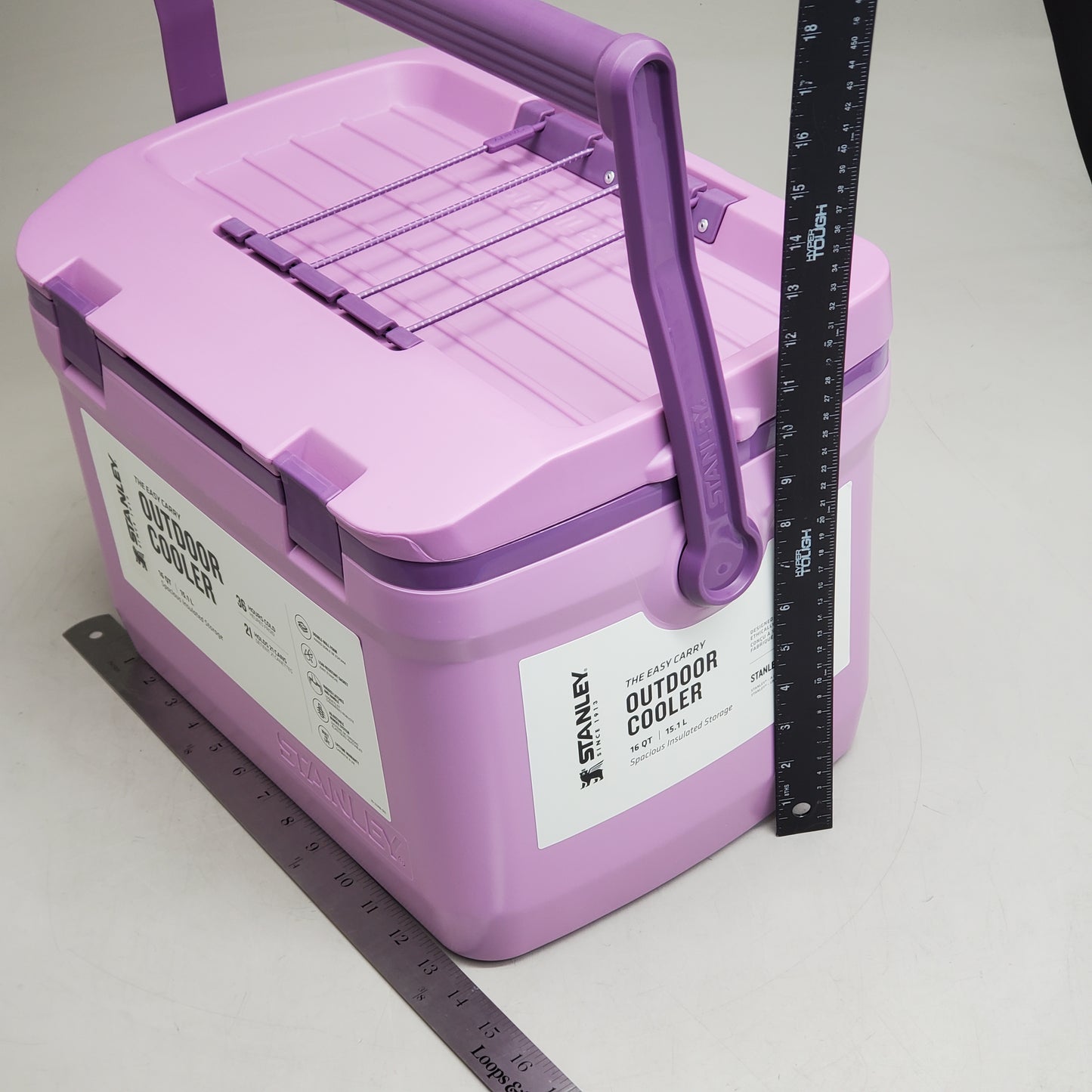 STANLEY Heavy Duty Outdoor Camping Cooler W/ Easy Carry Handle 18 QT Lilac 10-01623-204