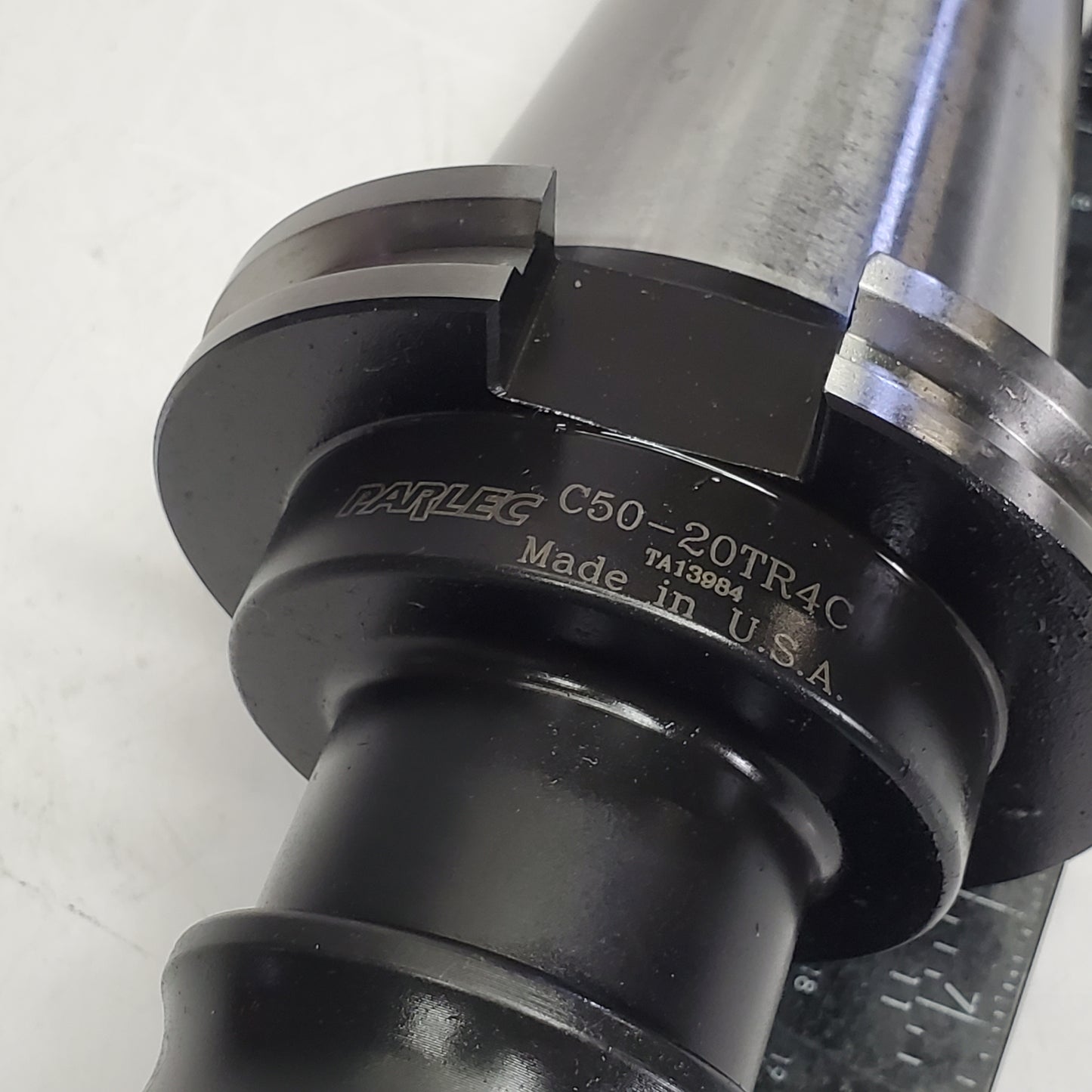 PARLEC Rigid Tapping Chuck CNC Machining Milling Tool Holder W/ Attachment Size 2 C50-20TR4C (Used)