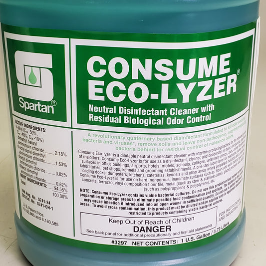 ZA@ SPARTAN Consume Eco-Lyzer Neutral Disinfectant Cleaner 1 gal 3297