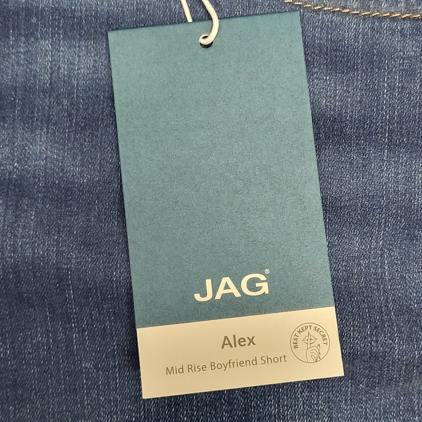 JAG Alex Mid Rise Boyfriend Short Womens Sz 8P/5 Brilliant Blue JP5124SSJ305