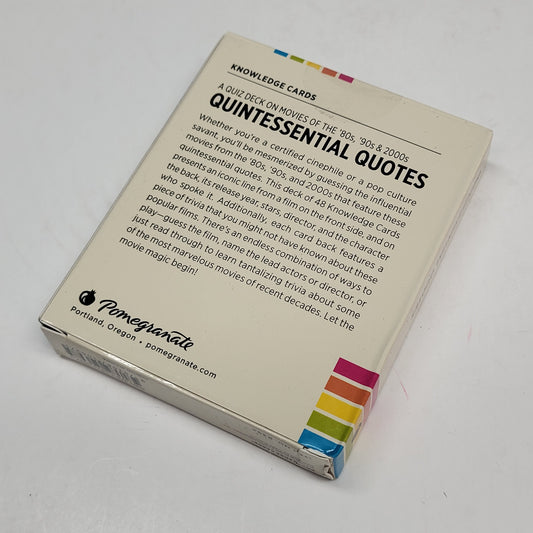 ZA@ POMEGRANATE Quintessential Quotes: A Quiz Deck On '80s, '90s, 2000s Movies