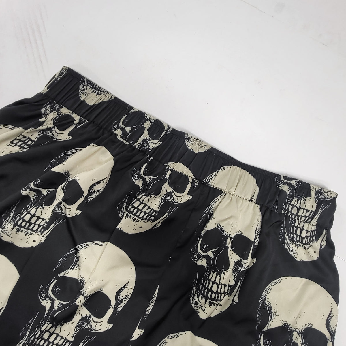 DRESSED IN LALA Bad to the Bone Lace Edge Satin Bloomer Shorts 3XL Black
