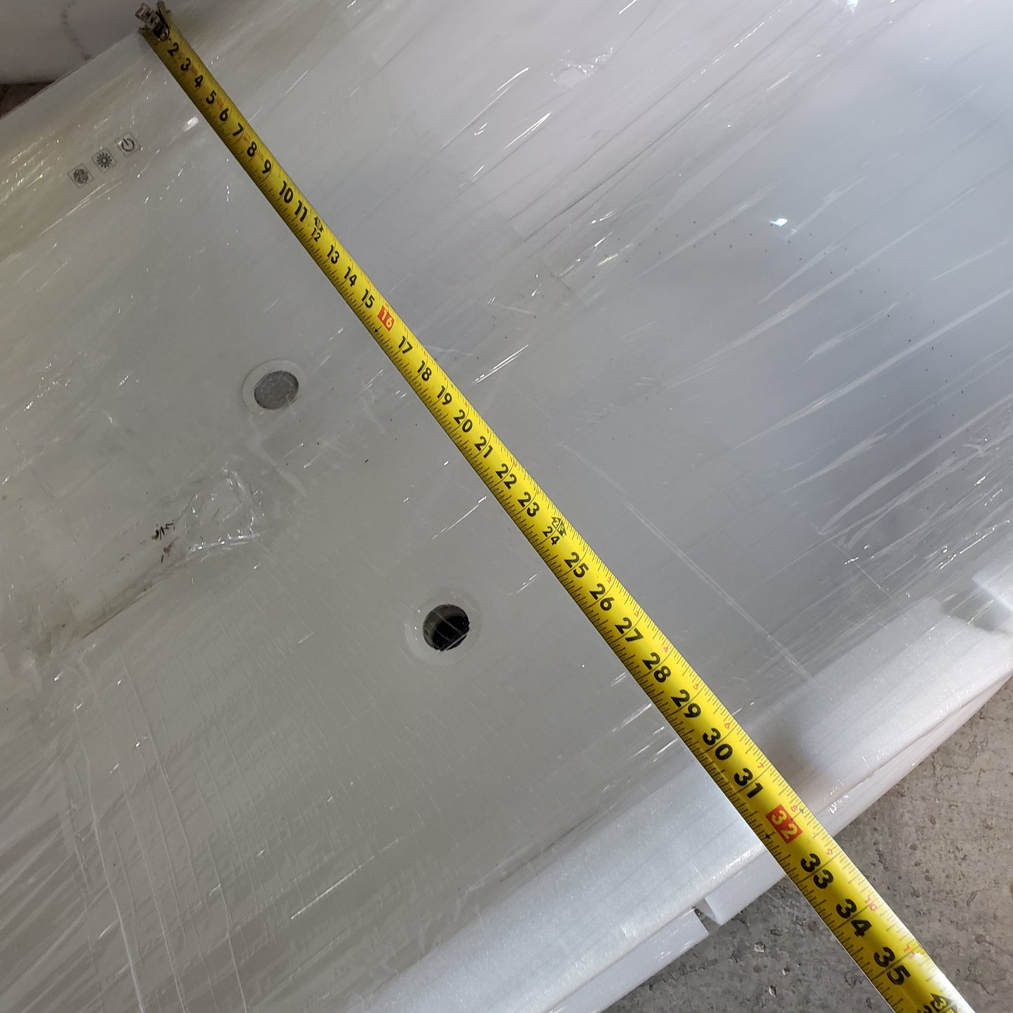 WOODBRIDGE 67” Freestanding Air Bubble Soaking Tub - White w/ Black Drain