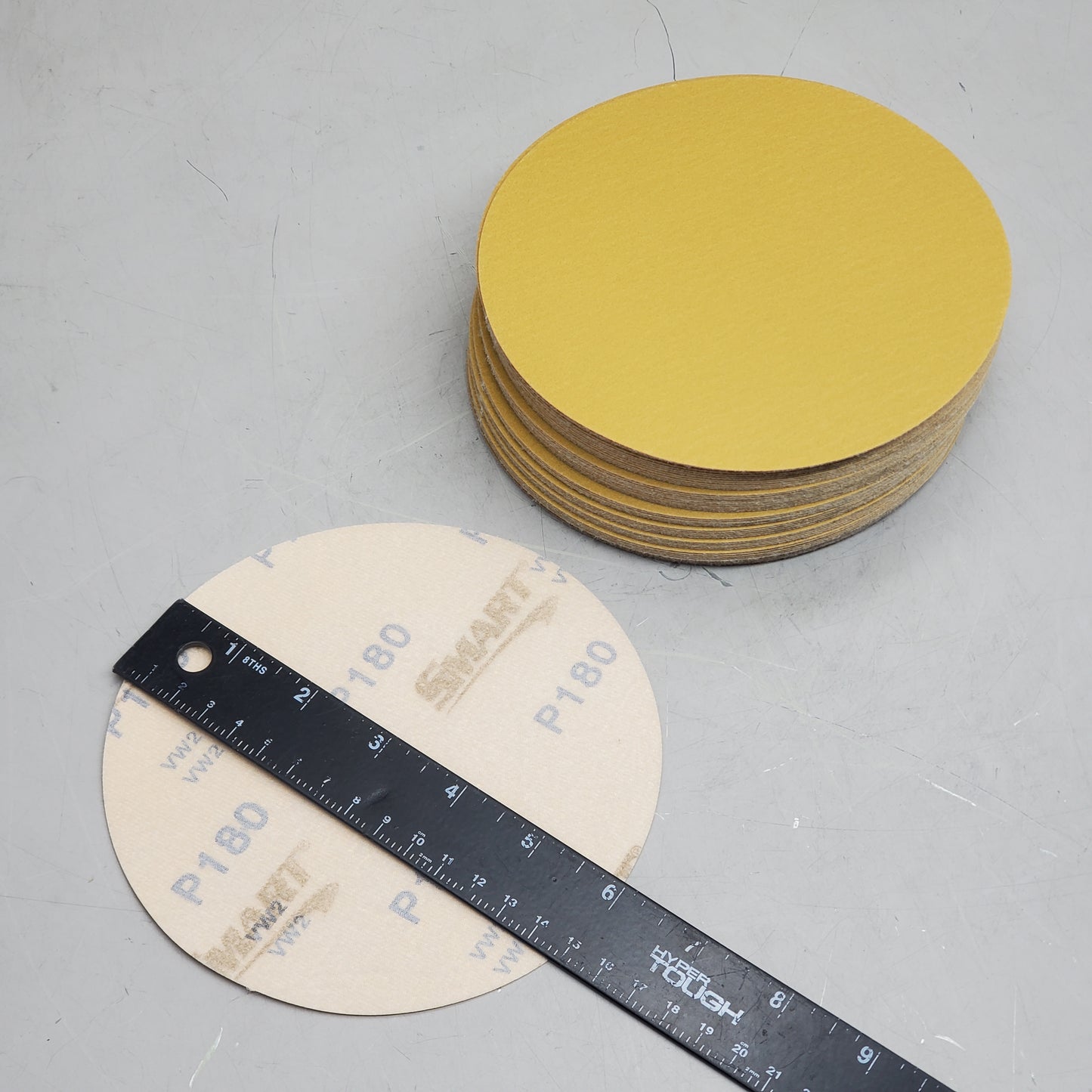 SMART (50 Pack) Sanding Sand Paper Discs Smart-grip 180 Grit 6" SMT180G