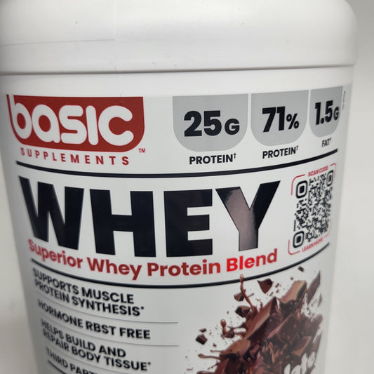 BASIC Basic Whey Protein Blend Muscle Building Chocolate 5lbs BB 12/27