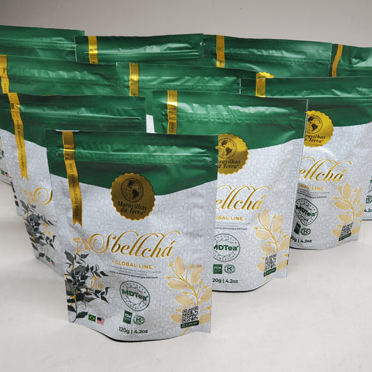 SBELTCHA (10 Pack) Global Line Chamomile, Hibiscus, Guarana MDTea 4.2 oz BB 08/26