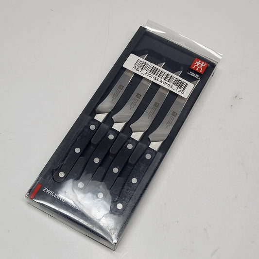 ZWILLING J.A. HENCKELS Steak Knife Set of 4 Black/Silver 38430-002 1002866