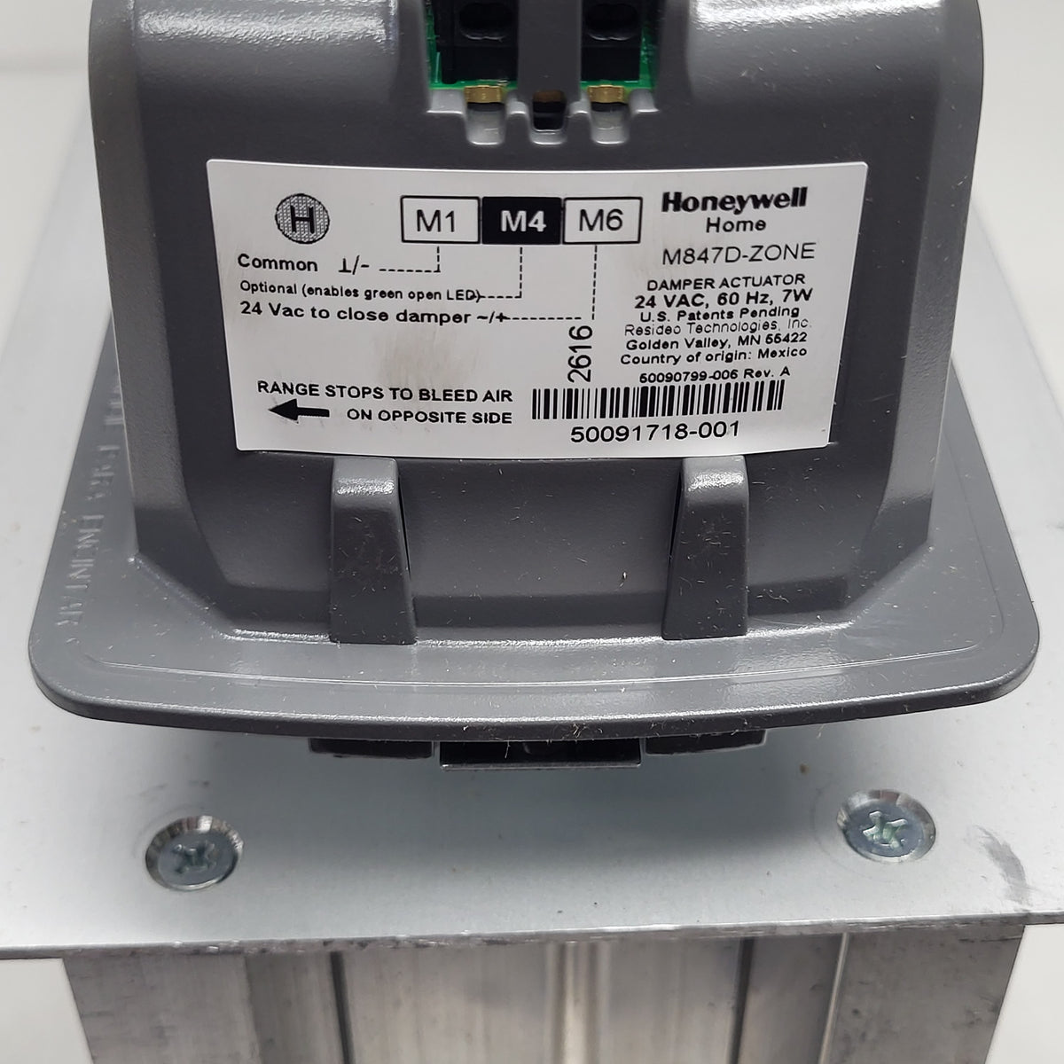 HONEYWELL HOME Truezone Rectangular Parallel Blade Damper 12"x24" ZD12X24TZ