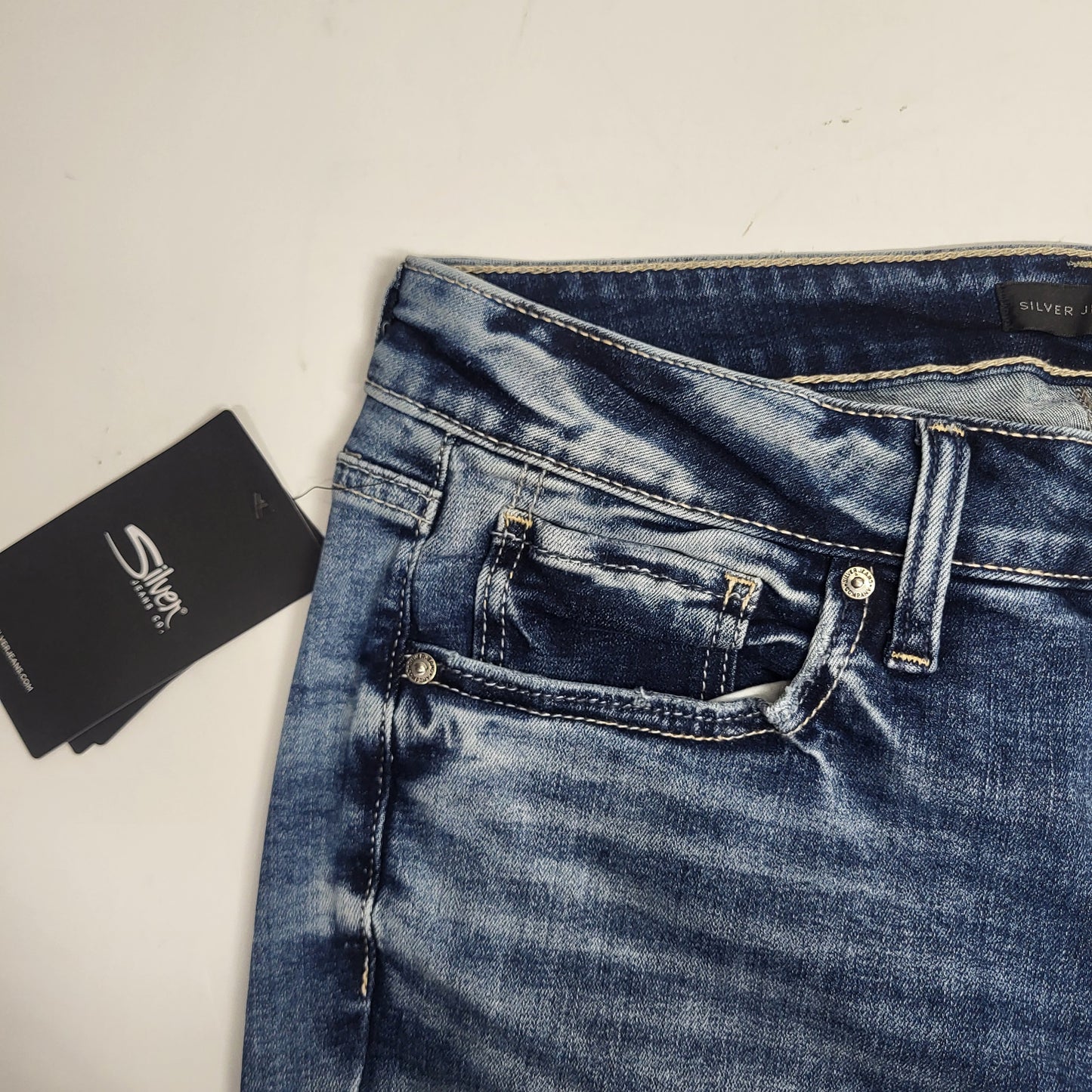 SILVER JEANS CO. Suki Straight Leg Eco Friendly Sz 32/33 Indigo L93413ECF204