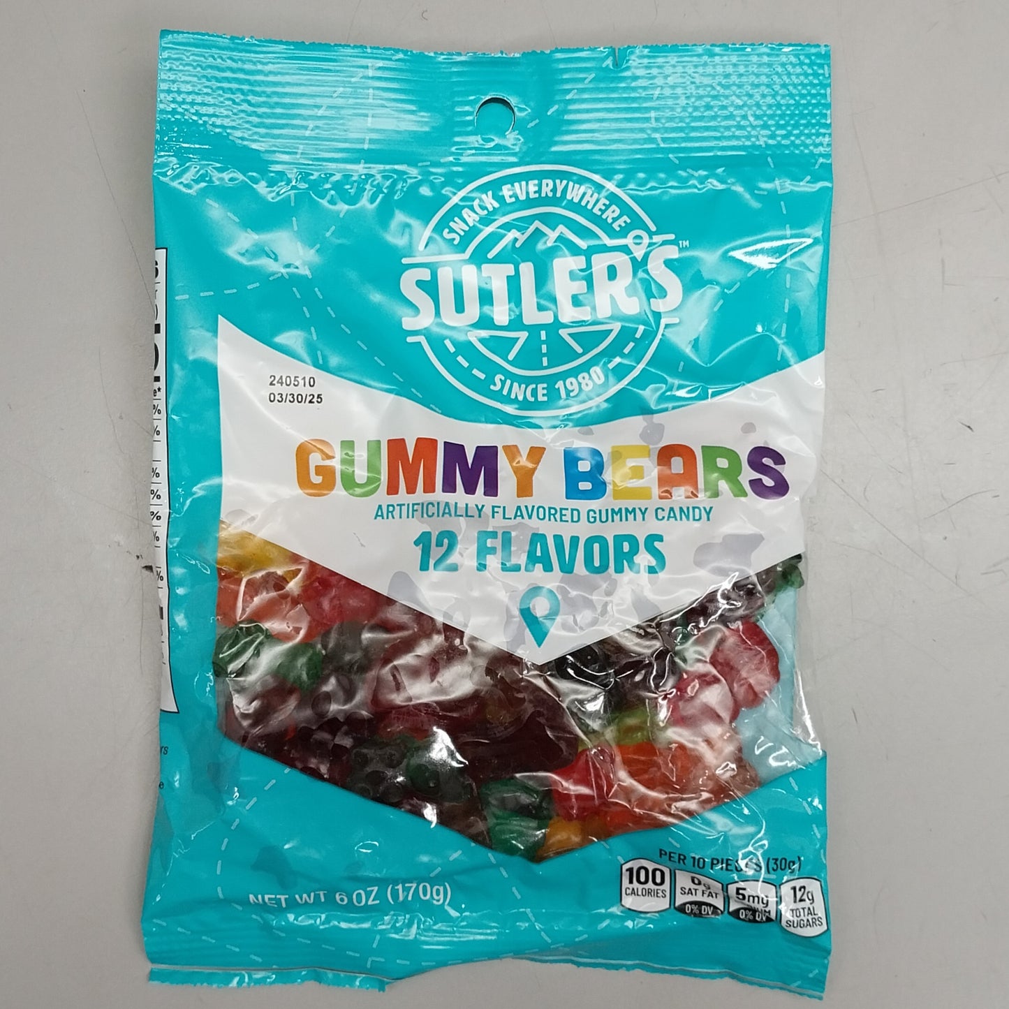 SUTLERS Gummy Bears (4-PK) 6 oz Each Artificially Flavored Gummy Candy Exp 03/2025