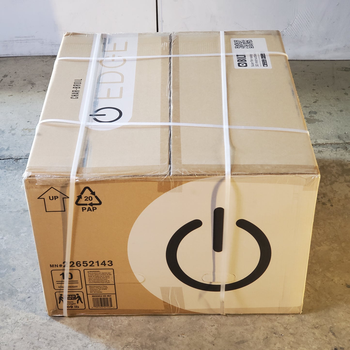 CHAR-BROIL Edge Electric Grill 20.25"D x 48"W x 45"H Grey/Black 22652143