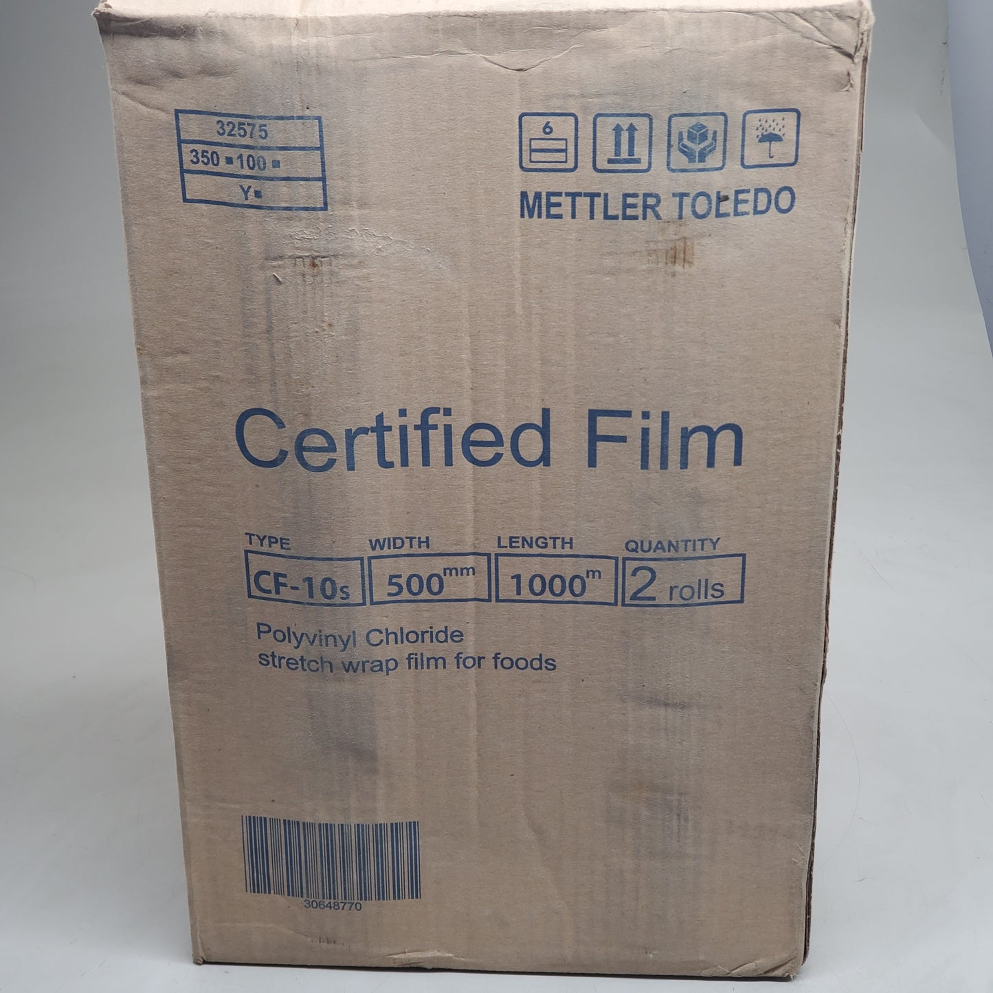 METTLER TOLEDO (2 Pack) Certified Film Stretch Wrap For Food 19.68"x3280' 30648770