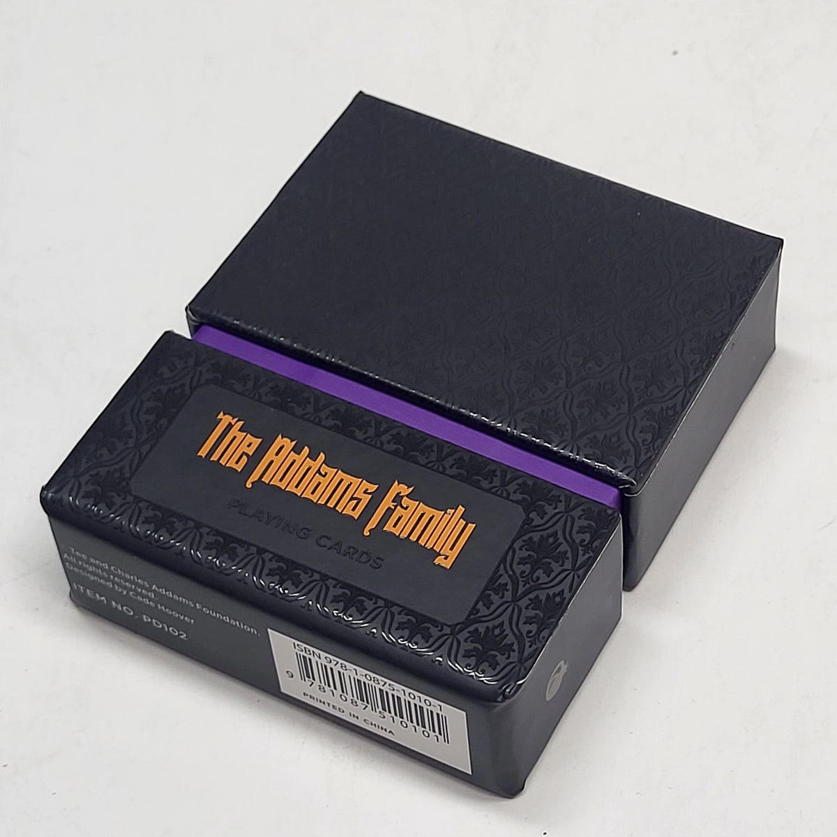 ZA@ POMEGRANATE The Addams Family Playing Cards Characters Designs Black