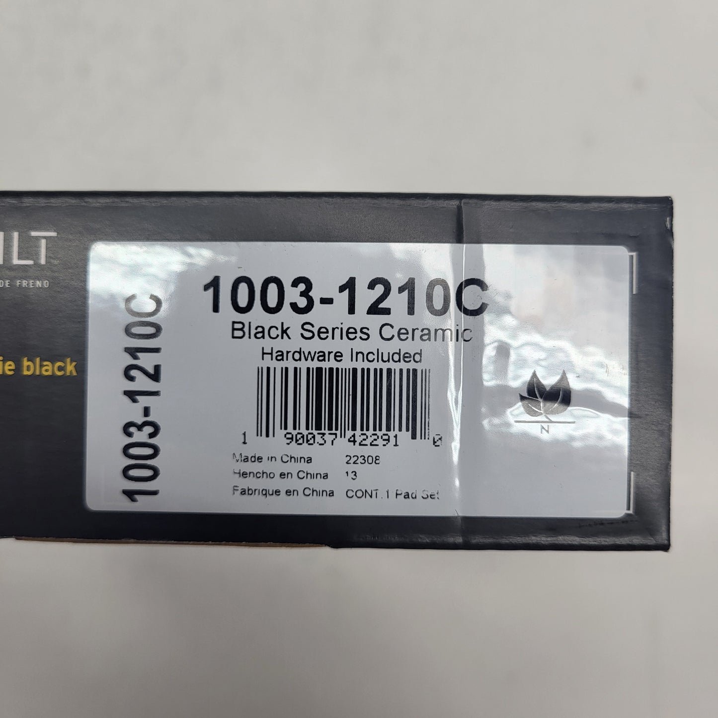 QUALITY-BUILT Ceramic Disc Brake Pad Set Black Front 1003-1210C