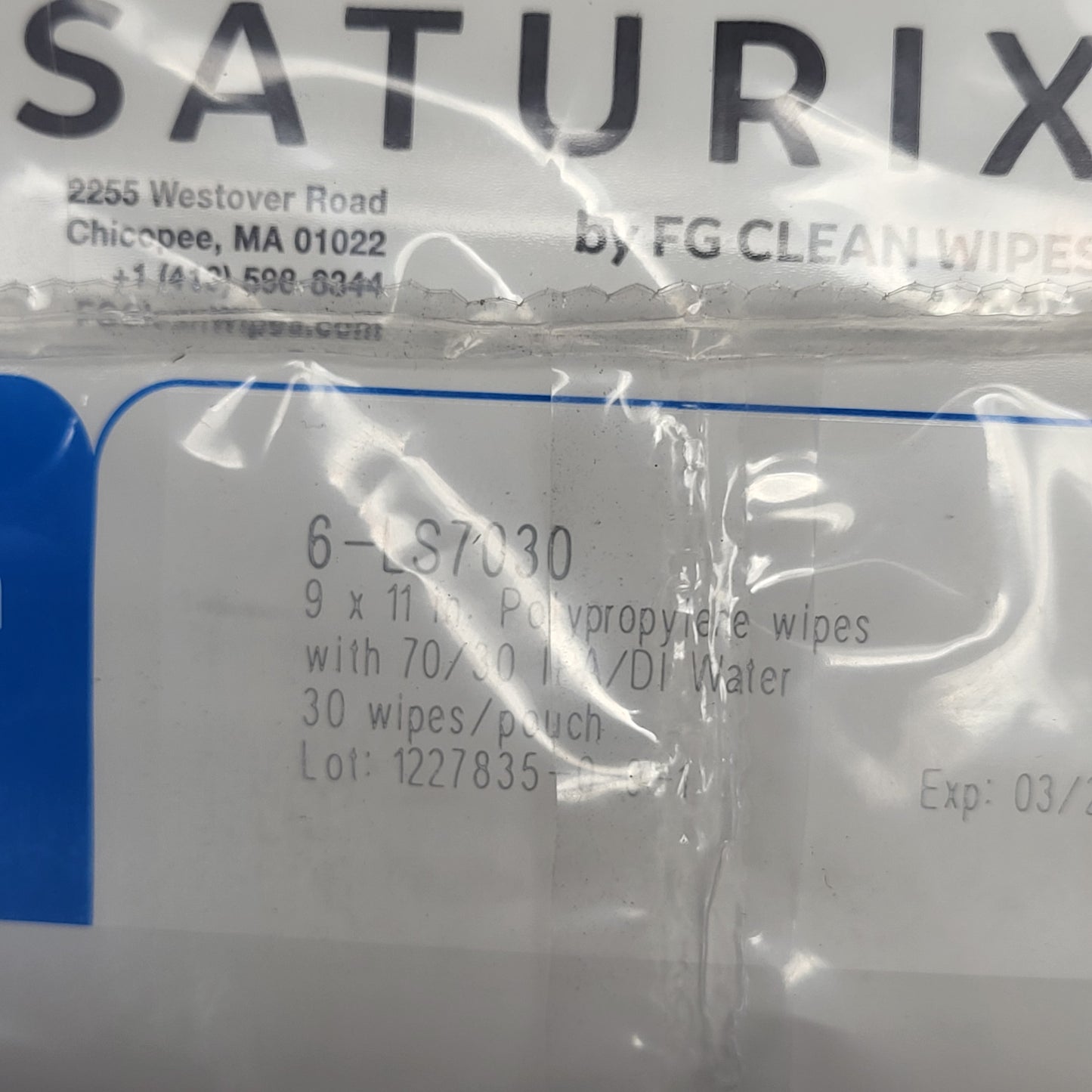 ZA@ SATURIX (24 PACK) Presaturated Cleanroom Wipes  9 x 11 inch / 30 Wipes Each