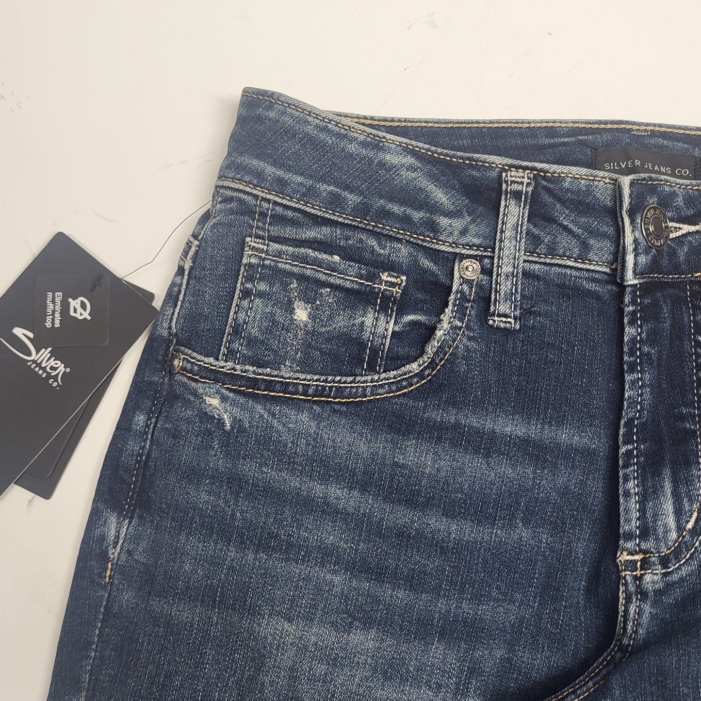 SILVER JEANS CO. Boyfriend Mid Rise Eco Friendly Sz 28/29 Indigo L2710EGX376