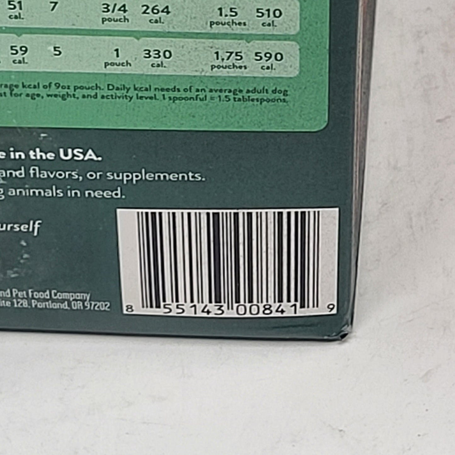 PORTLAND PET FOOD Dog Meals Variety Pack 4 Pouches 4-9 oz BB 05/27 (AS IS)