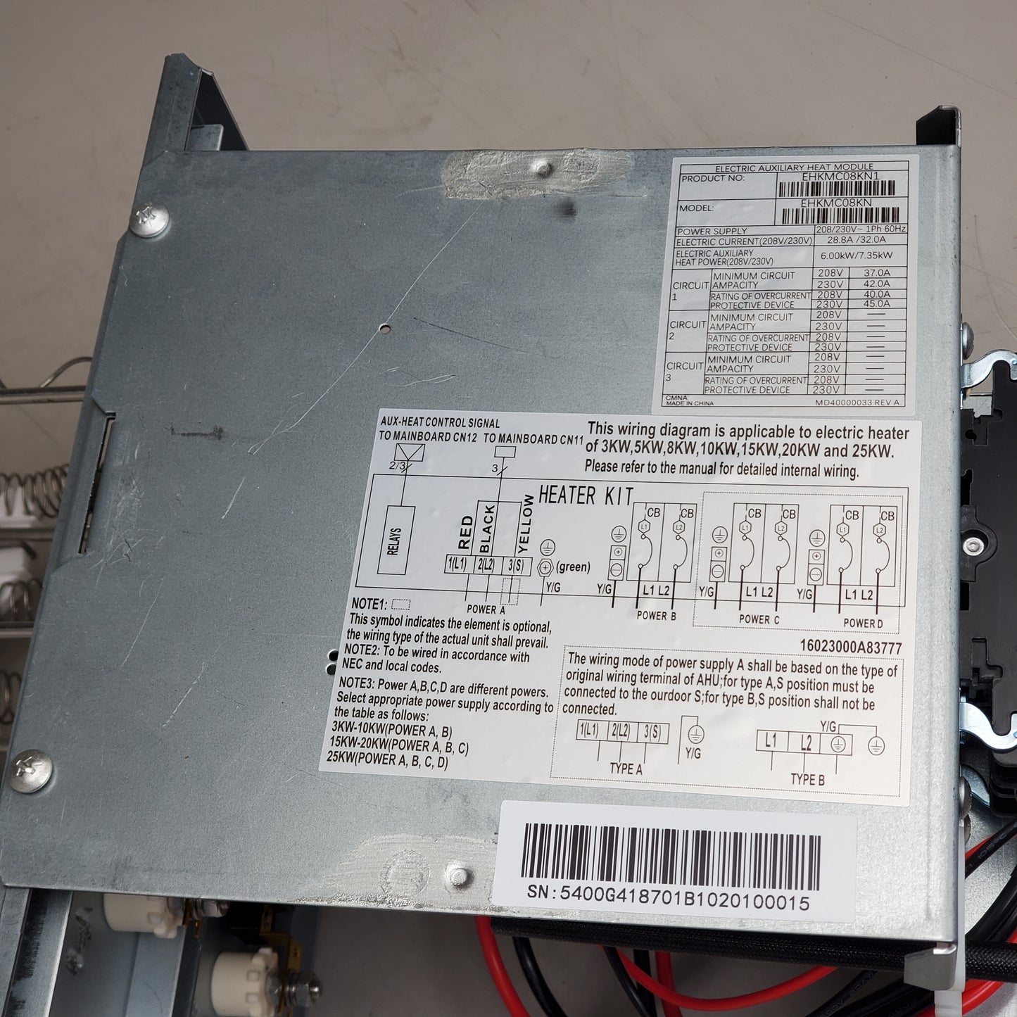 CMNA Electric Heater Kit 781897 8kw 208/230V EHKMC08KN