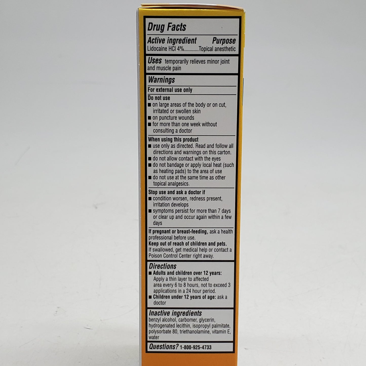 WALGREENS Pain Relieving Cream + Lidocaine Topical Anesthetic 4.7 OZ BB 02/27