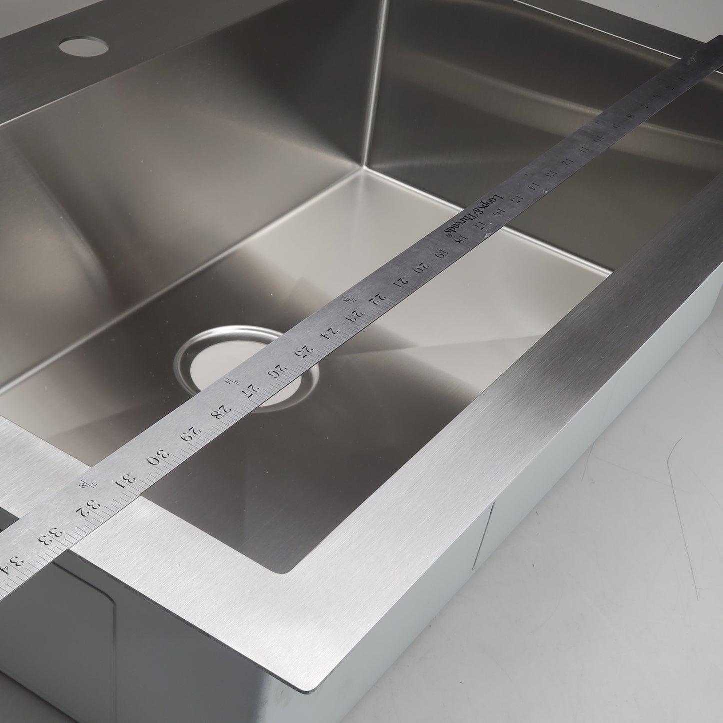 SUNELI Stainless Steal Single Bowl / Basin Top Mount Sink 33"x22"x9" Grey RD3322S-16