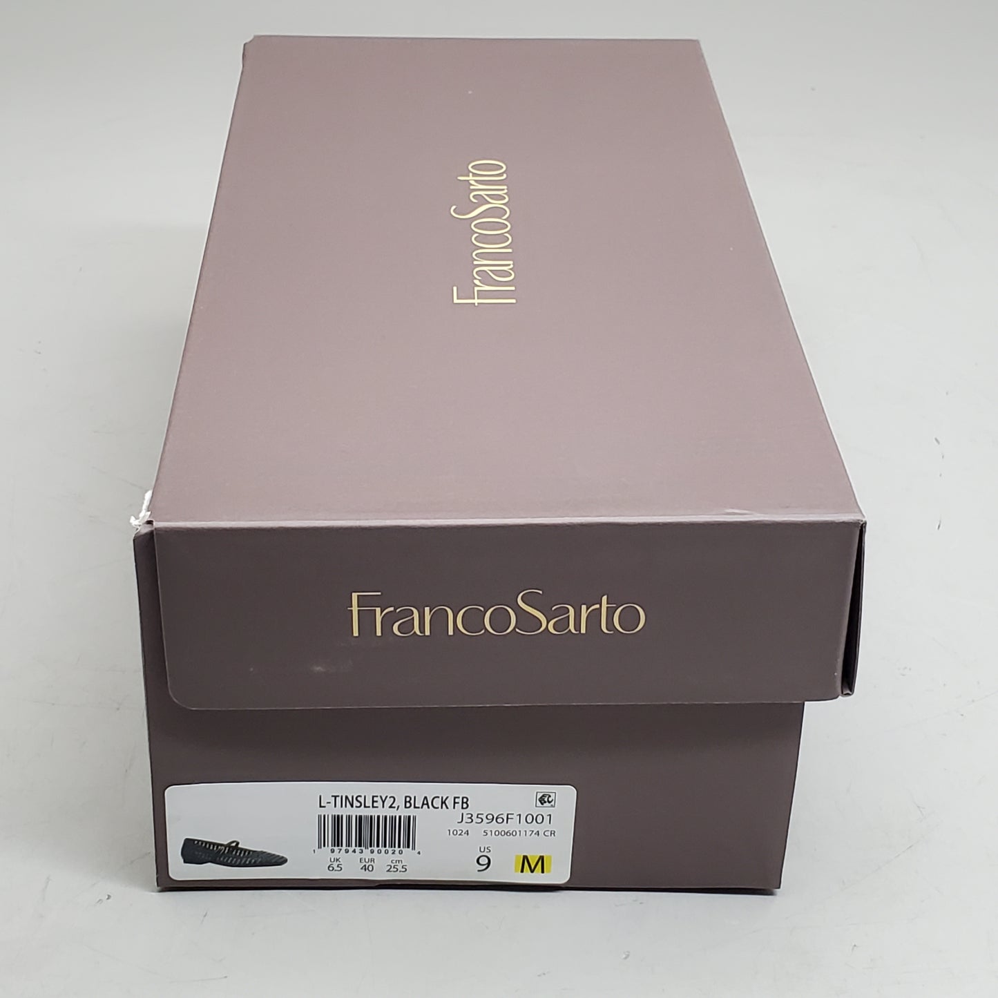 FRANCO SARTO L-Tinsley Mary Jane Women's Flat SZ M 9 Black