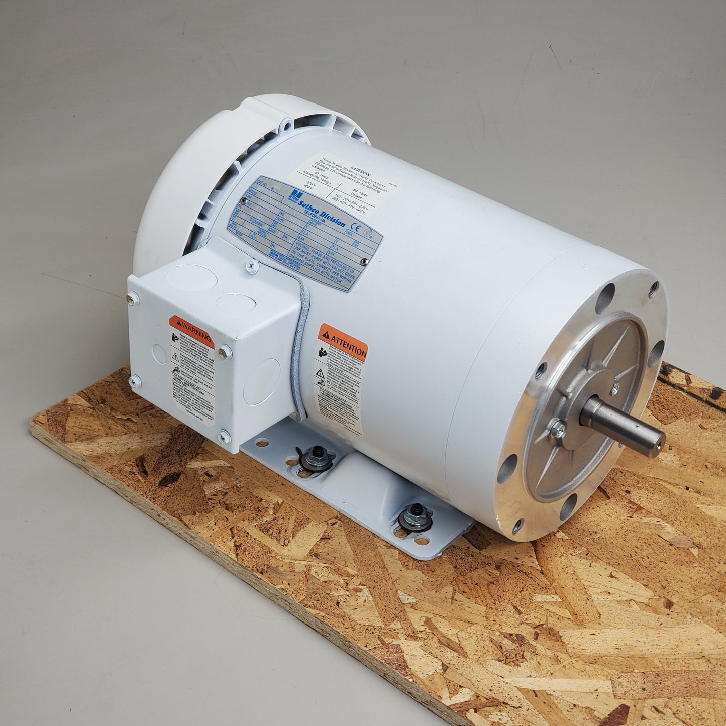 LEESON 3 Phase Continuous Motor 60/50 Hz 5/8" Shaft 2HP White C6T34FK141A