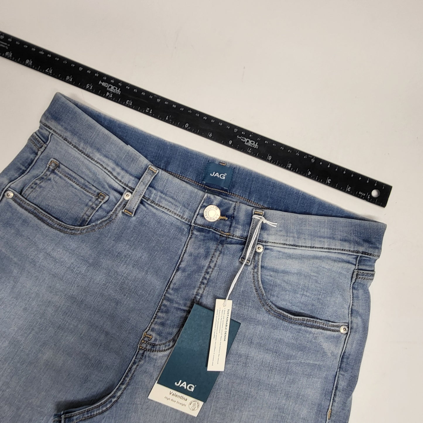JAG Valentina High Rise Straight Sustainable Denim Womens Sz 12/32 Hollywood