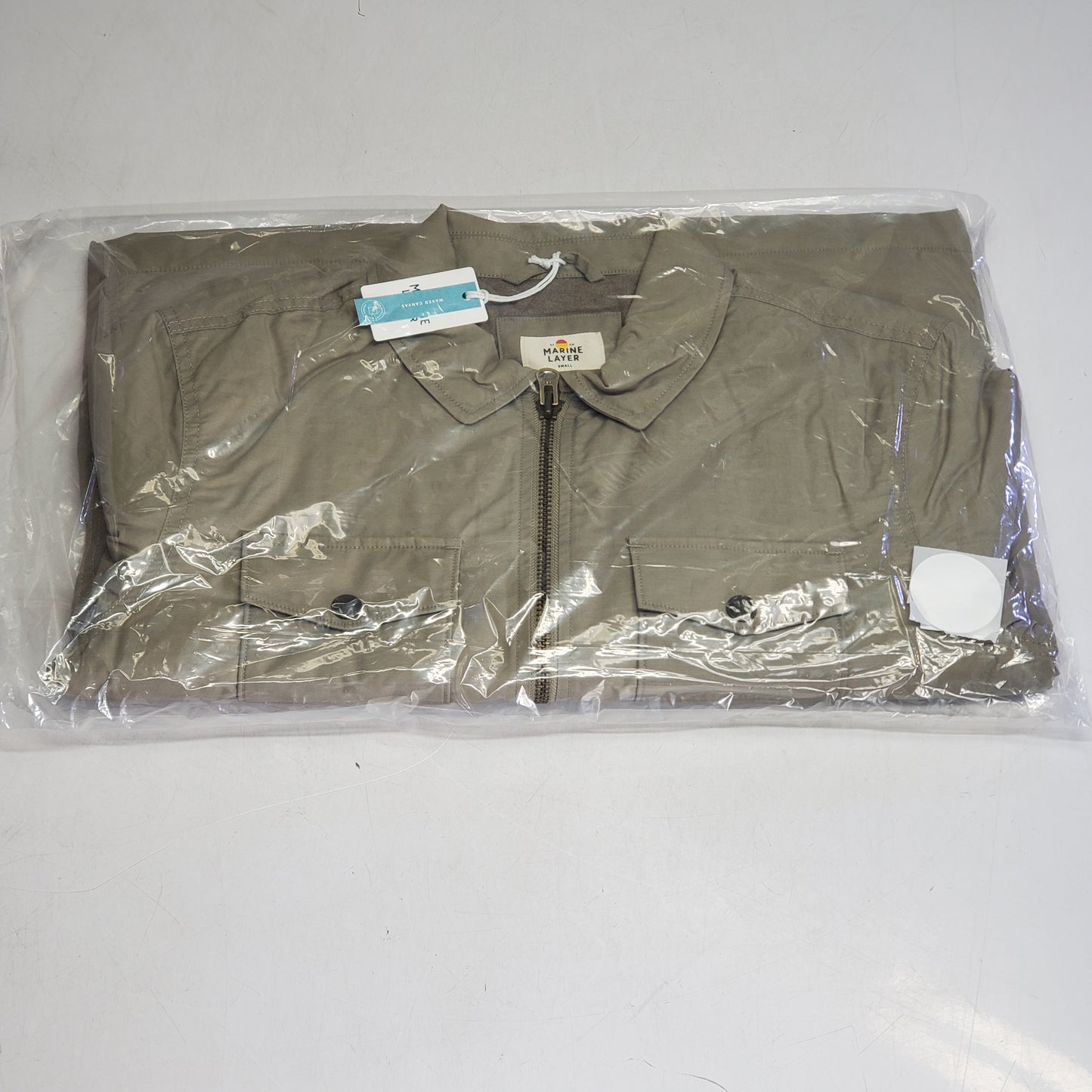 MARINE LAYER Reynolds Dry Wax Trucker Jacket Men's SZ Medium Vintage Khaki