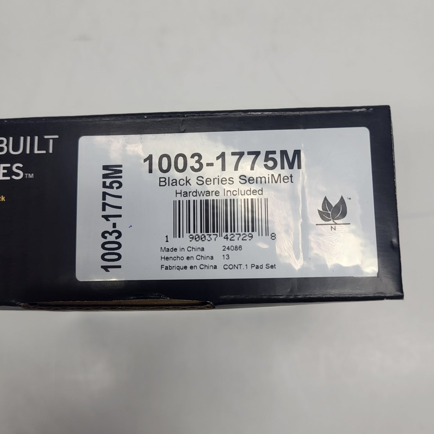 QUALITY-BUILT Semi-Metallic Disc Brake Pad Set Black Rear 1003-1775M