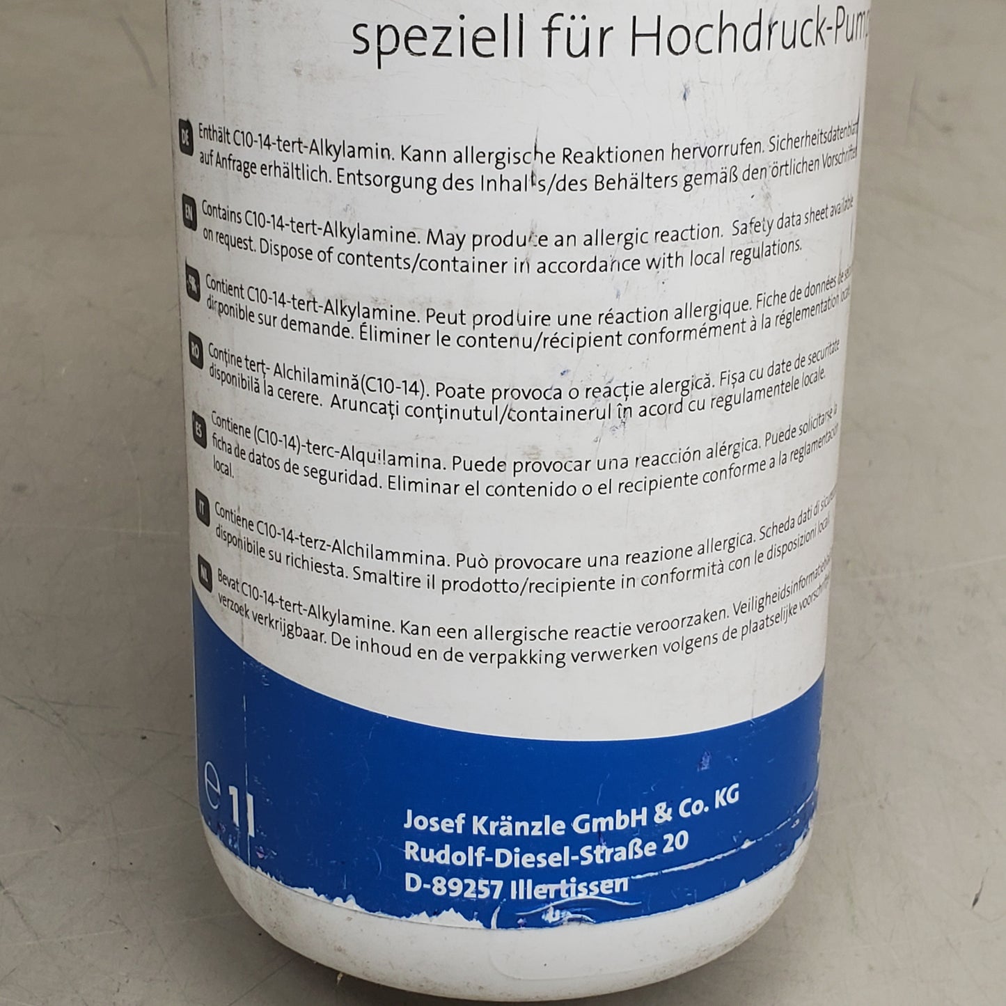 KRANZLE High Performance Gear Oil for High Pressure Pumps 1Liter 400932