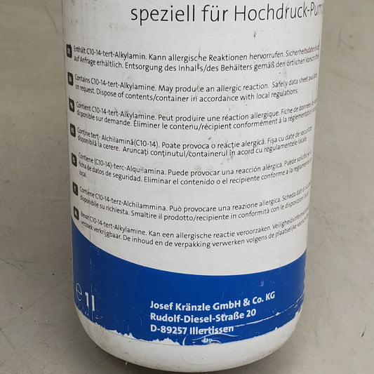 KRANZLE High Performance Gear Oil for High Pressure Pumps 1Liter 400932