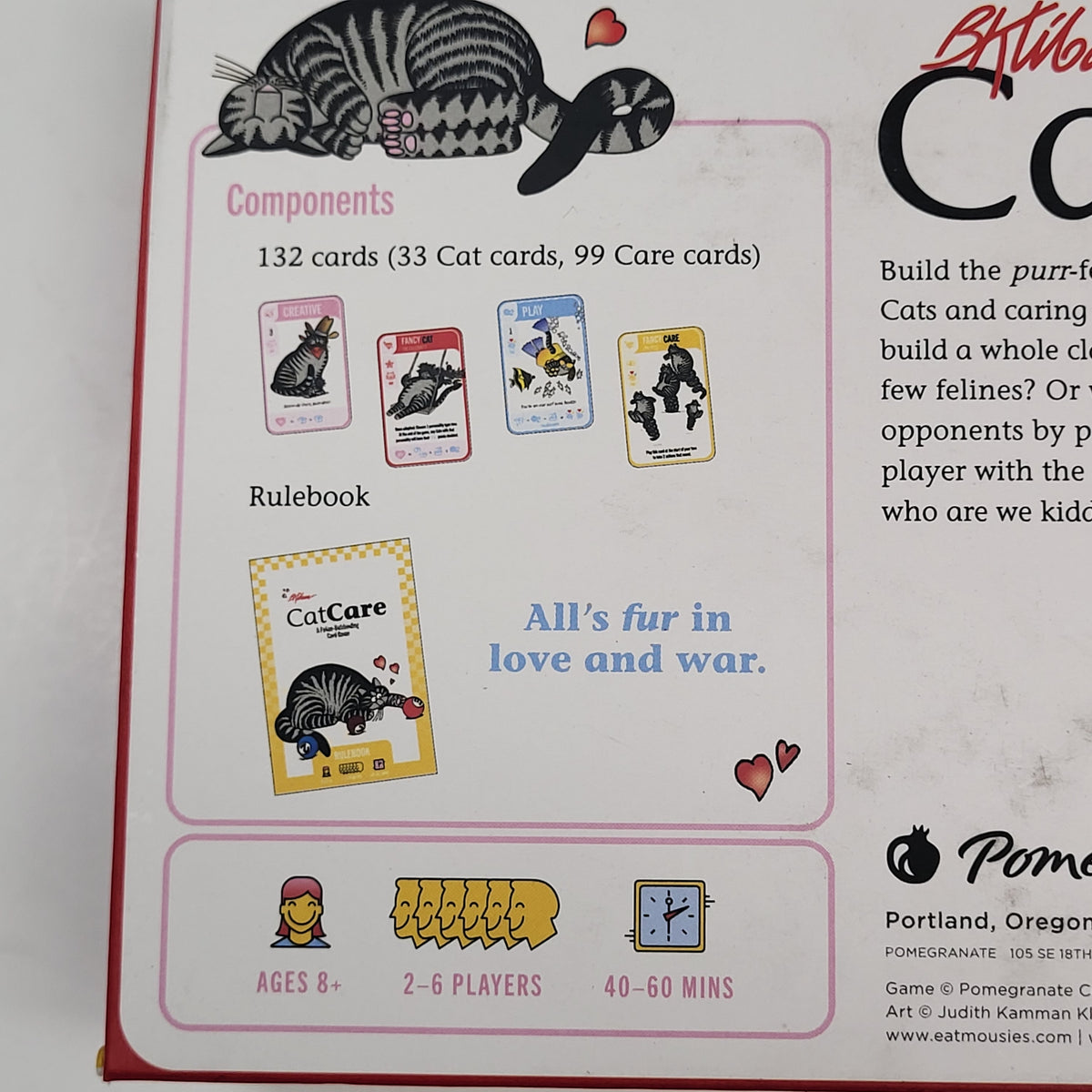 POMEGRANATE B. Kliban Catcare: a Feline-befriending Card Game 132 Cards