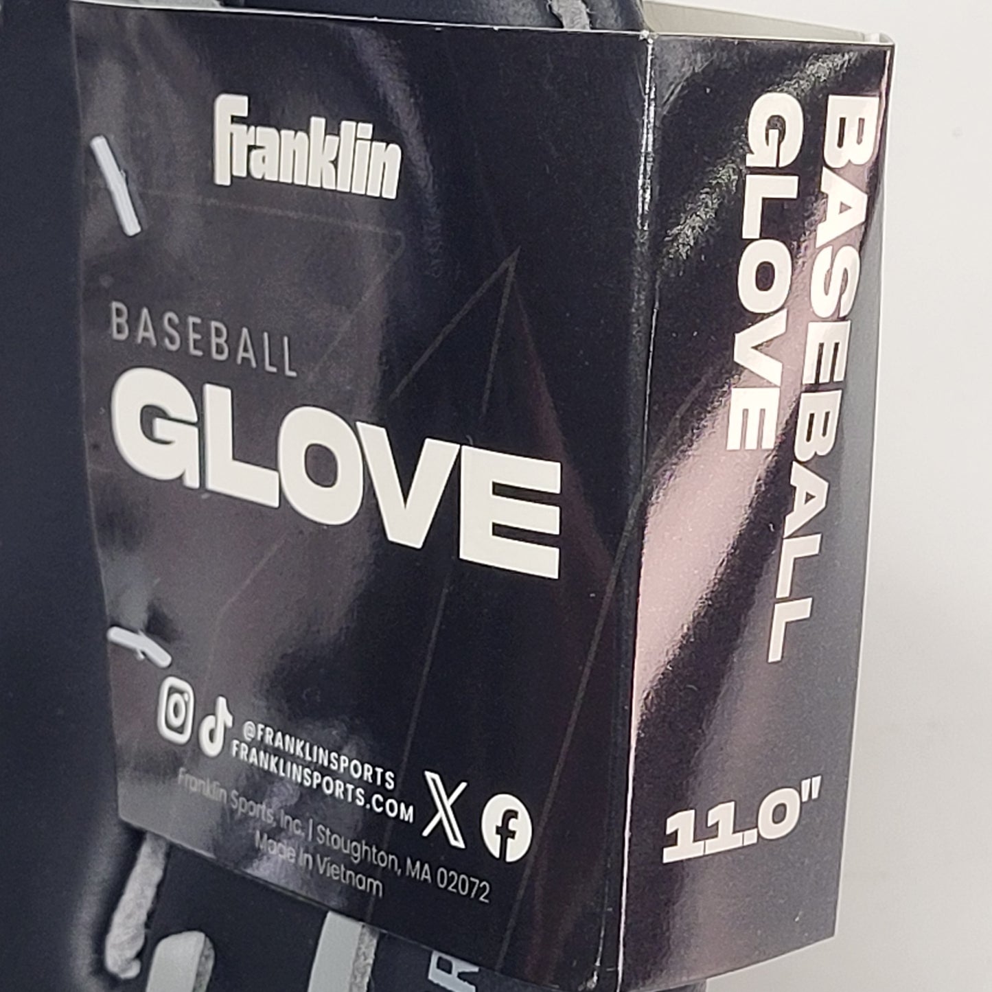 FRANKLIN Fieldmaster Baseball Glove Left Handed 11"  Black And Green 22612