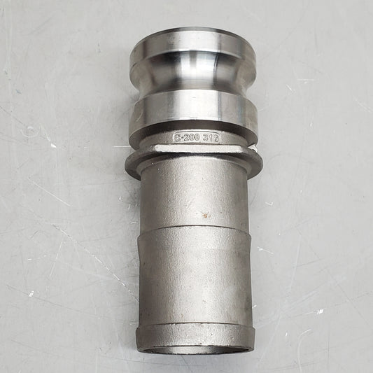 Stainless 2" Cam Groove Male Adapter Fitting E-300 316 SS E300-SS