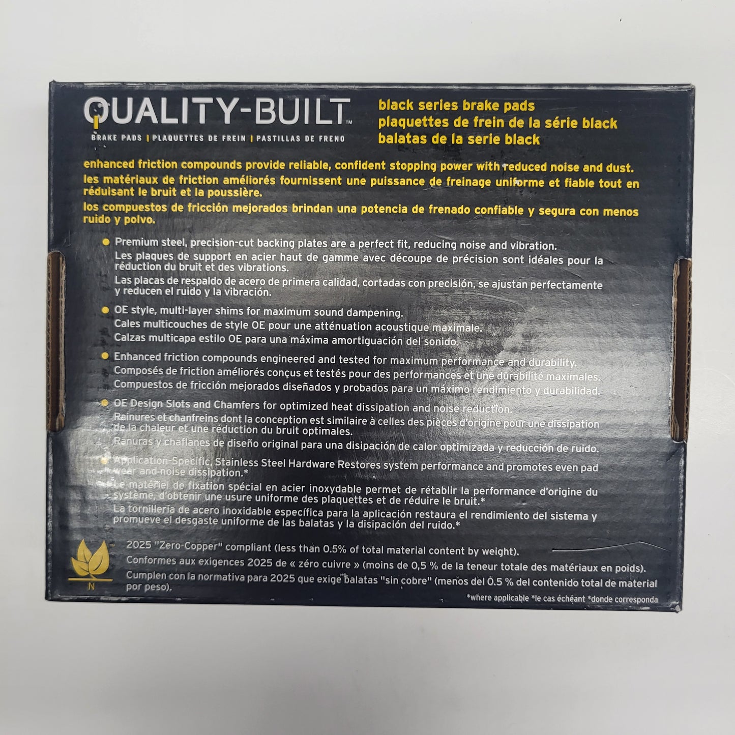 QUALITY-BUILT Ceramic Disc Brake Pad Set Black Rear 1003-1451C