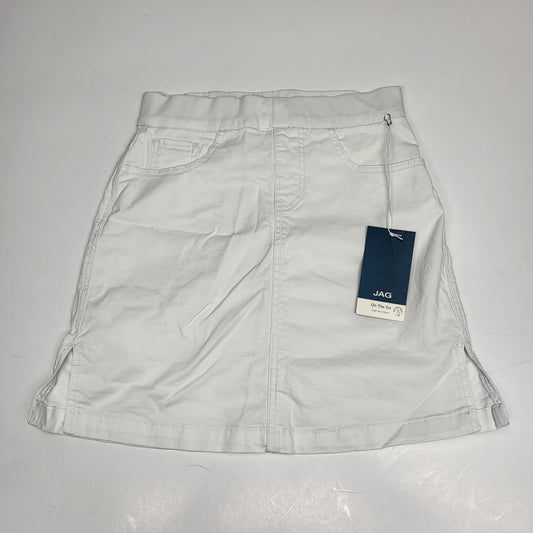 JAG On-the-go Mid Rise Pull-On Skort Womens Sz 0 White J3101TWL616
