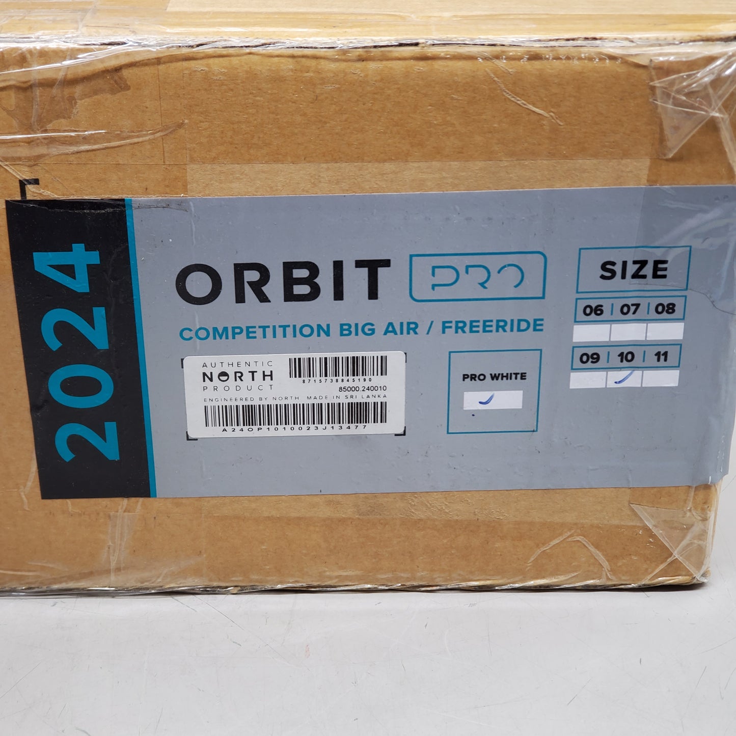 NORTH Orbit Pro N-max Air Frame Big Air Kite Freeride 5-strut SZ 10 85000.240010 Black / White / Aqua