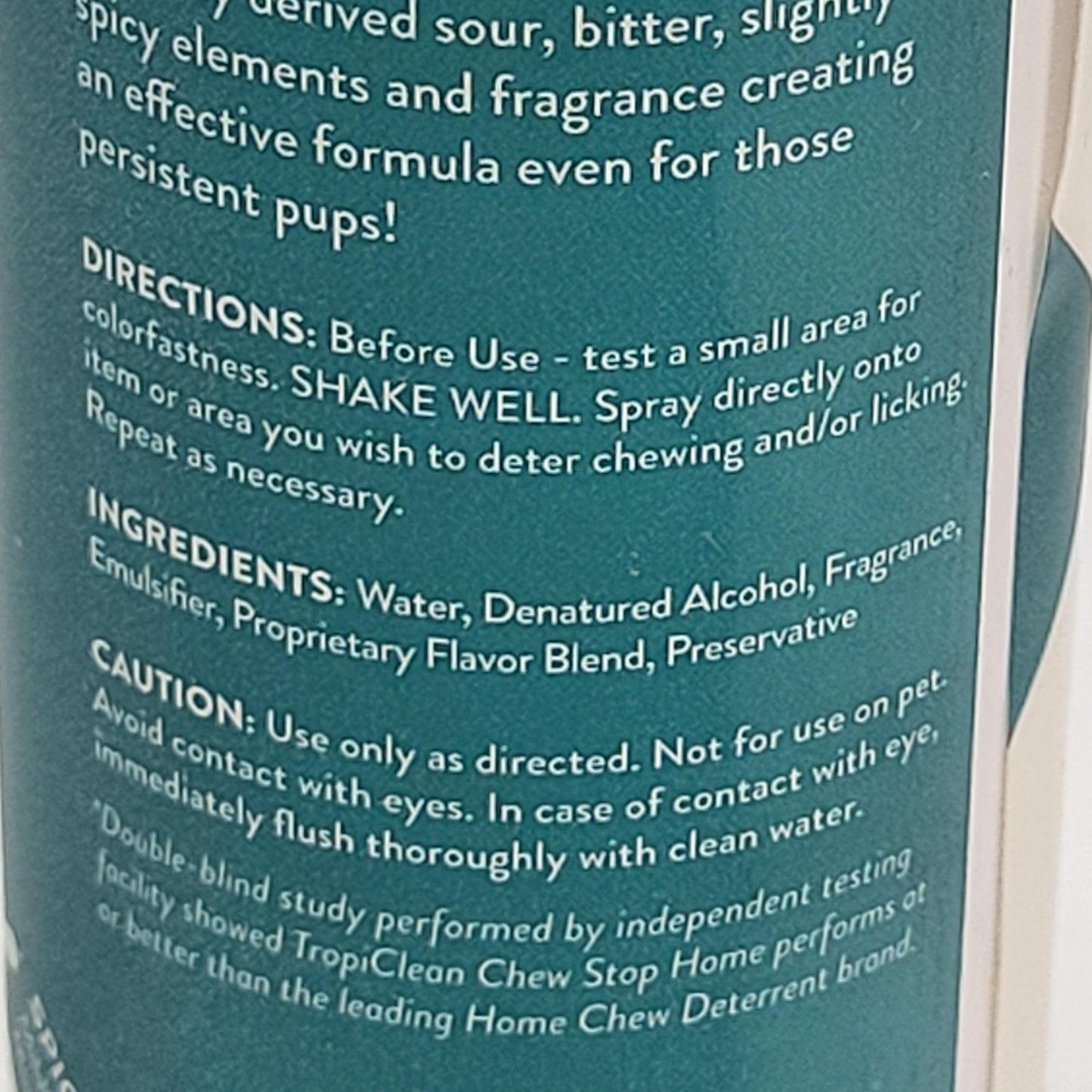 ZA@ TROPICLEAN (4 PACK) Chew Stop Pet 4-in-1 Max Strength Behavior Aid  8 oz