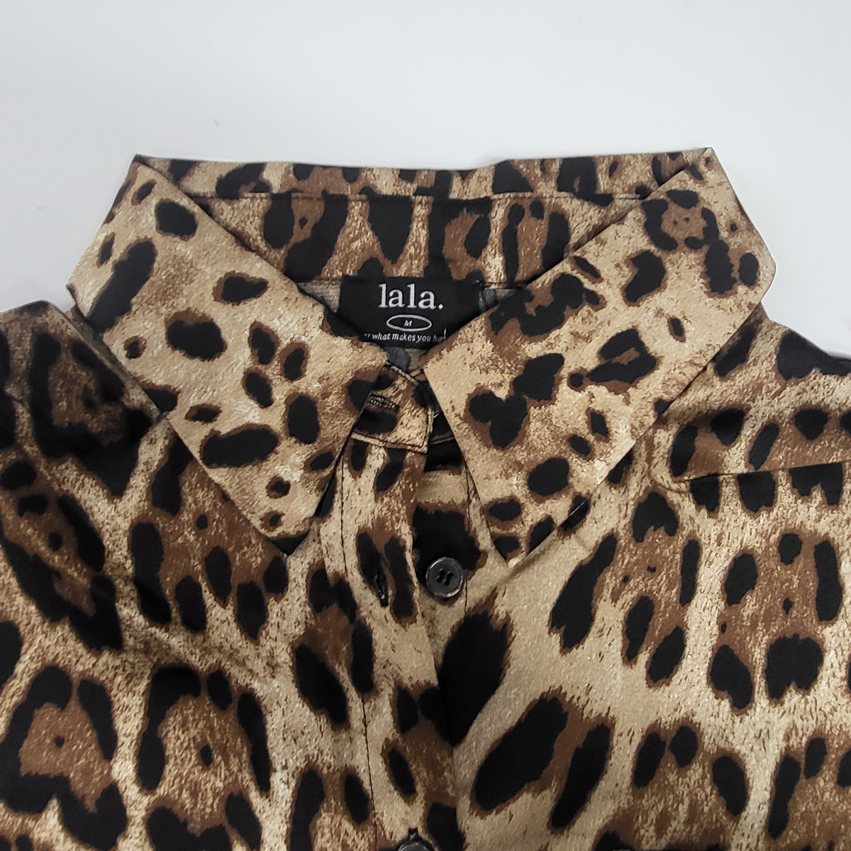 DRESSED IN LALA Satin Dress + Duster Set Exclusive Pattern M Brown Leopard