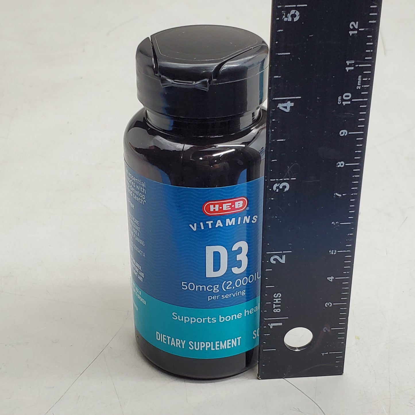 HEB (3 Pack) D3 Bone Health Support Vitamins 50mcg 400 SoftGels Dietary Supplements BB 10/26