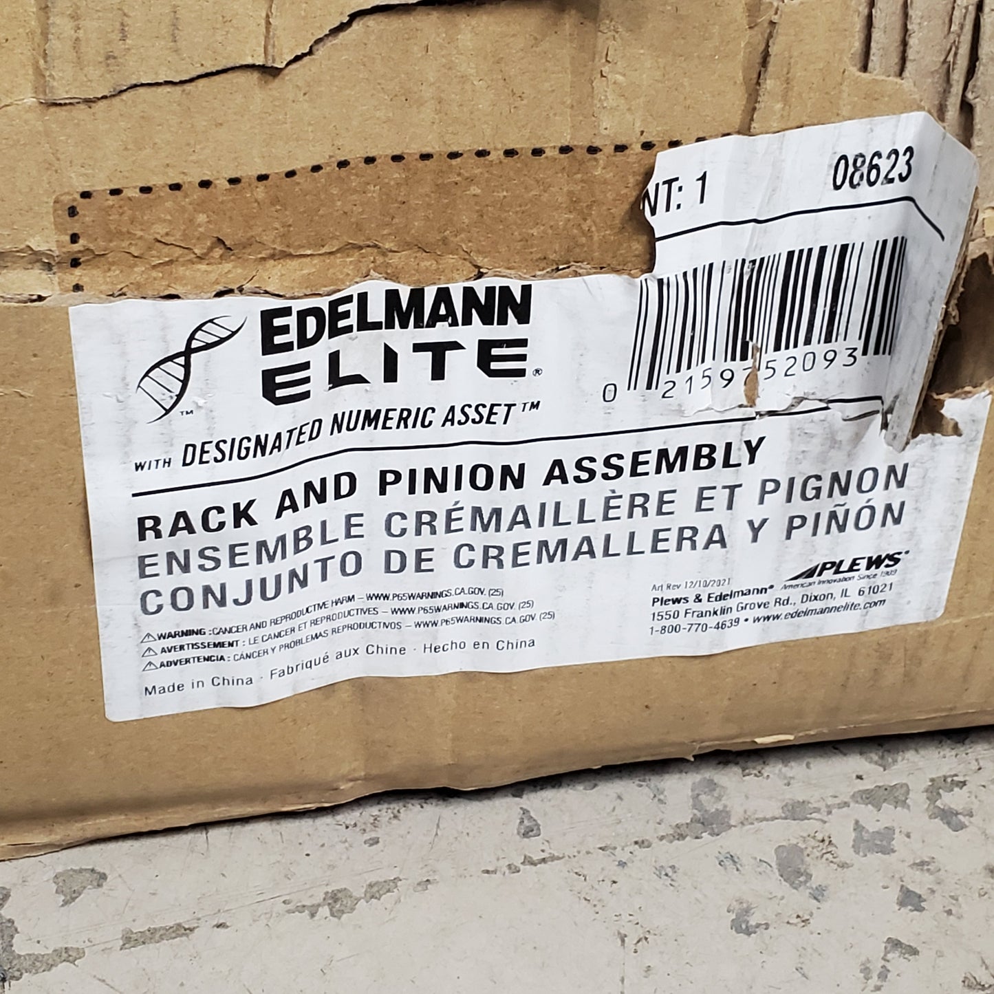 EDELMANN ELITE Rack And Pinion Assembly #2093 For Ford Truck F-150
