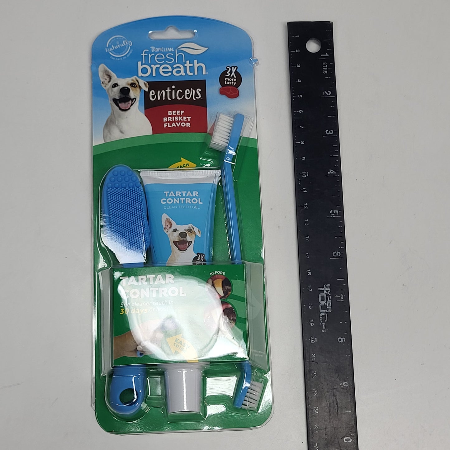 ZA@ TROPICLEAN (3 PACK) Fresh Breath Pet Enticers Smoked Beef Brisket Flavor 2 oz