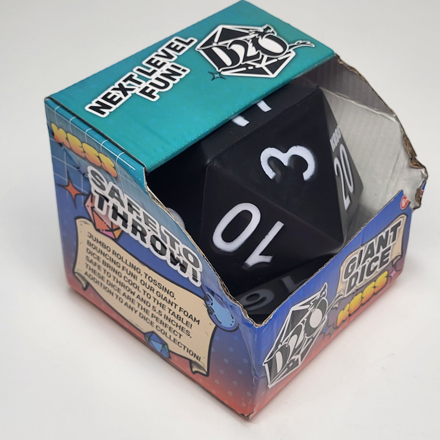 ZA@ KESS Giant D20 Foam Dungeons & Dragons Dice 5.5" Varies In Color (AS IS)