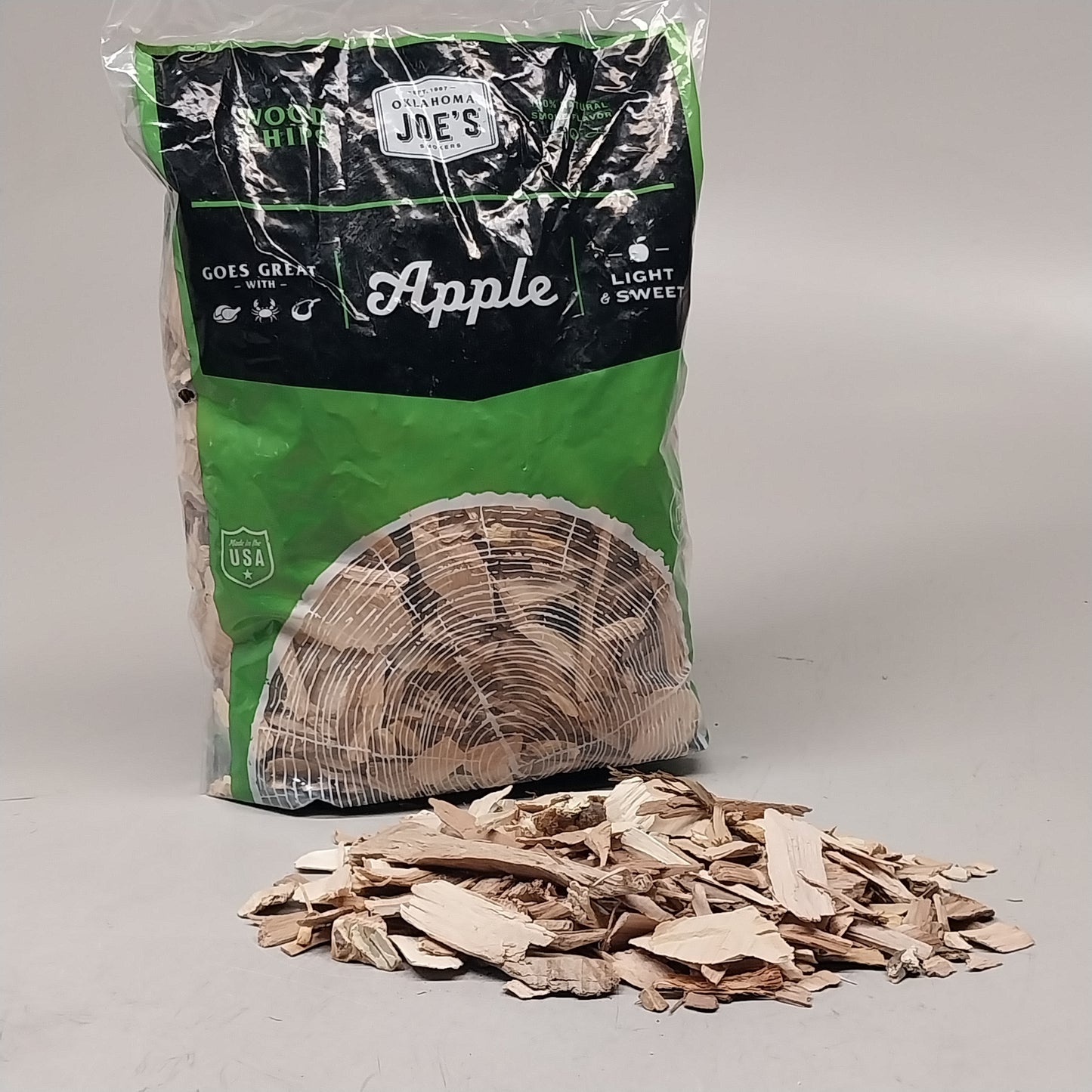 OKLAHOMA JOE'S Wood Chips Apple Bag 179 Cu In 2 Lbs (New)