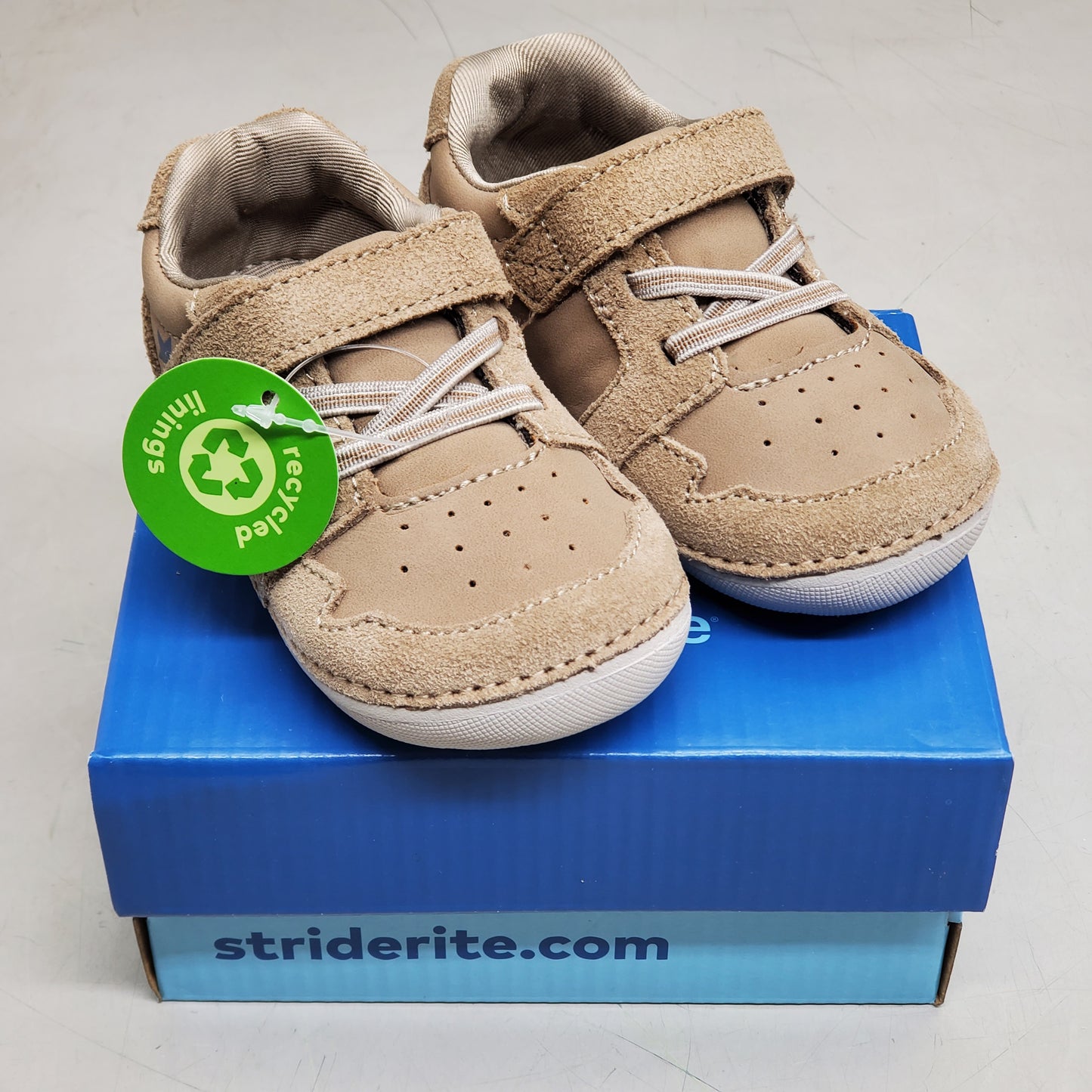 STRIDE RITE SM Waverly Sneaker Shoes Toddler SZ 4.5W Walnut BB038403