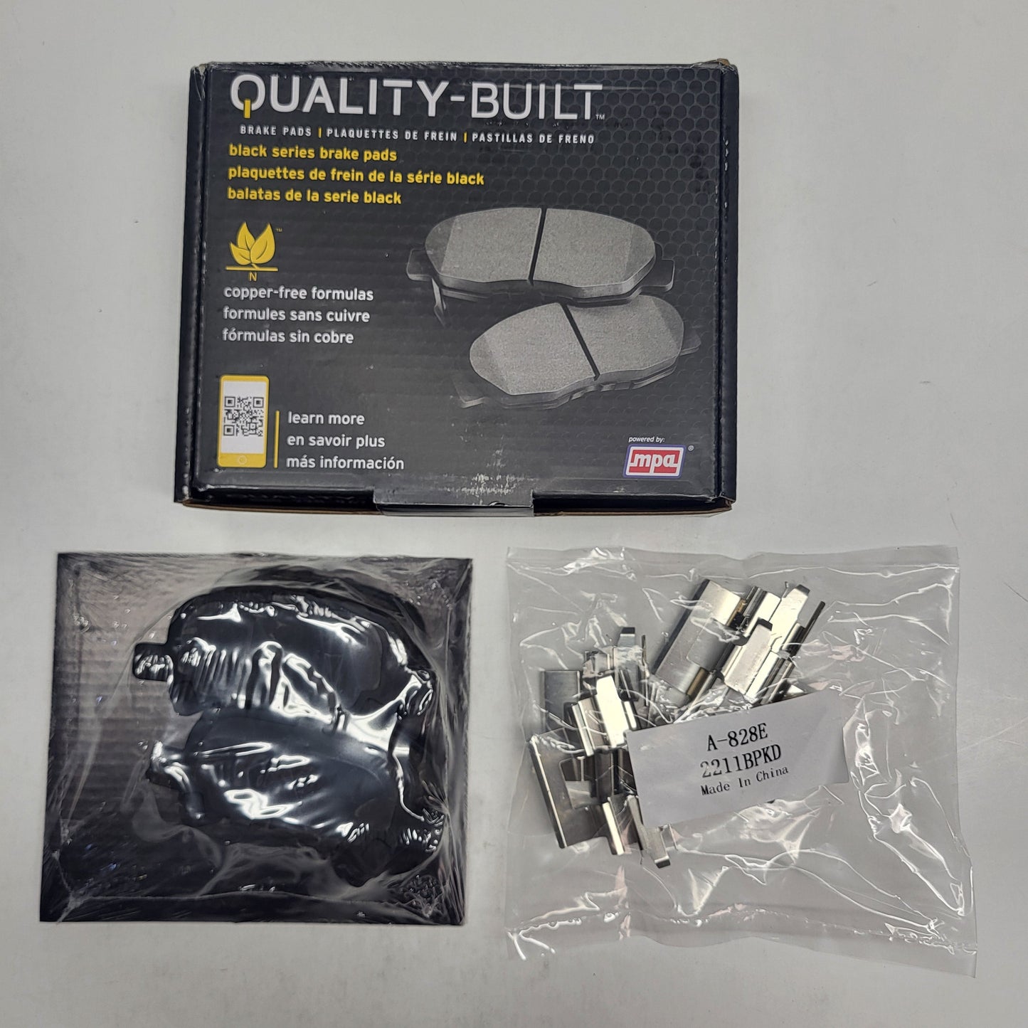 QUALITY-BUILT Ceramic Disc Brake Pad Set Black Rear 1003-0828C