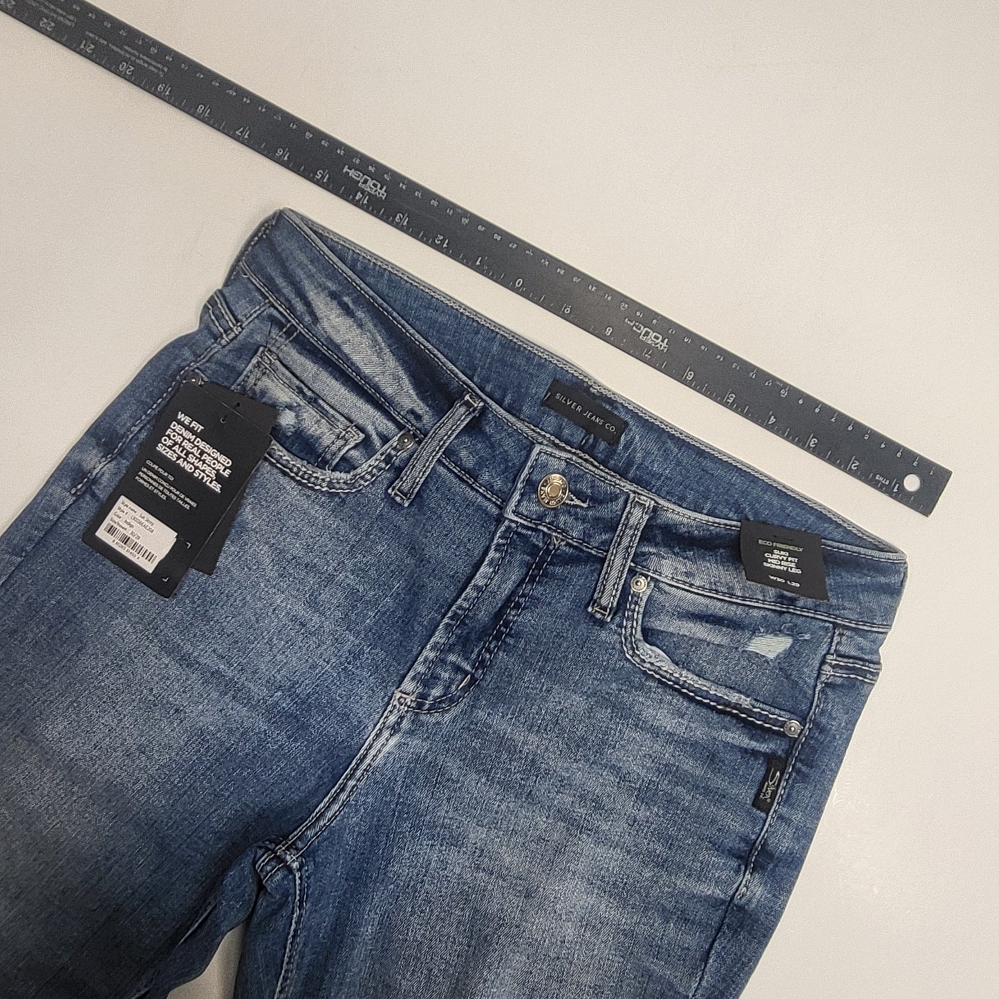 JAG Silver Jeans Co. Suki Ripped Mid Rise Skinny Womens Sz 30/29 Indigo L93136eae208