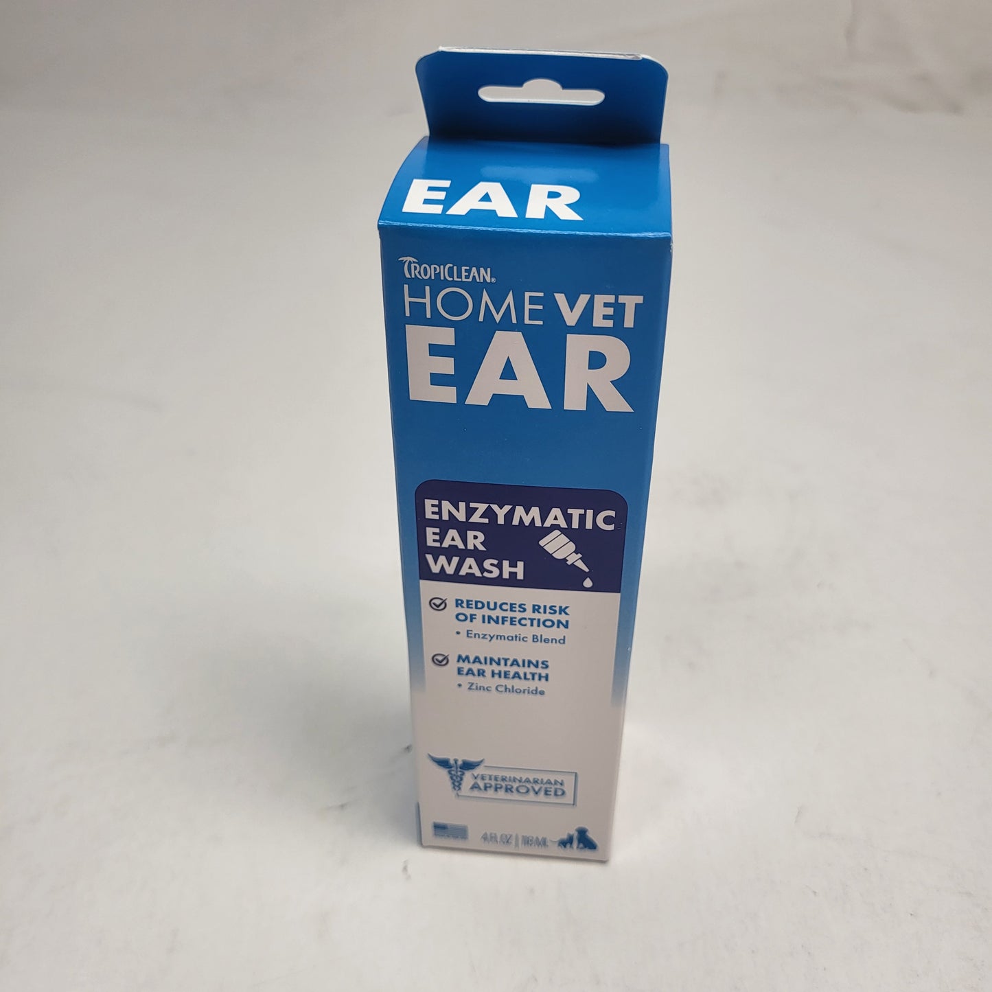 TROPICLEAN Home Vet Enzymatic Daily Use Risk Reducing Ear Wash 4 Oz BB 05/29