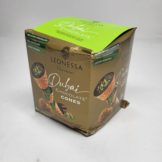 ZA@ LEONESSA (12 PACK) Chocolatier Dubai Chocolate Cones 10 Count (As Is)