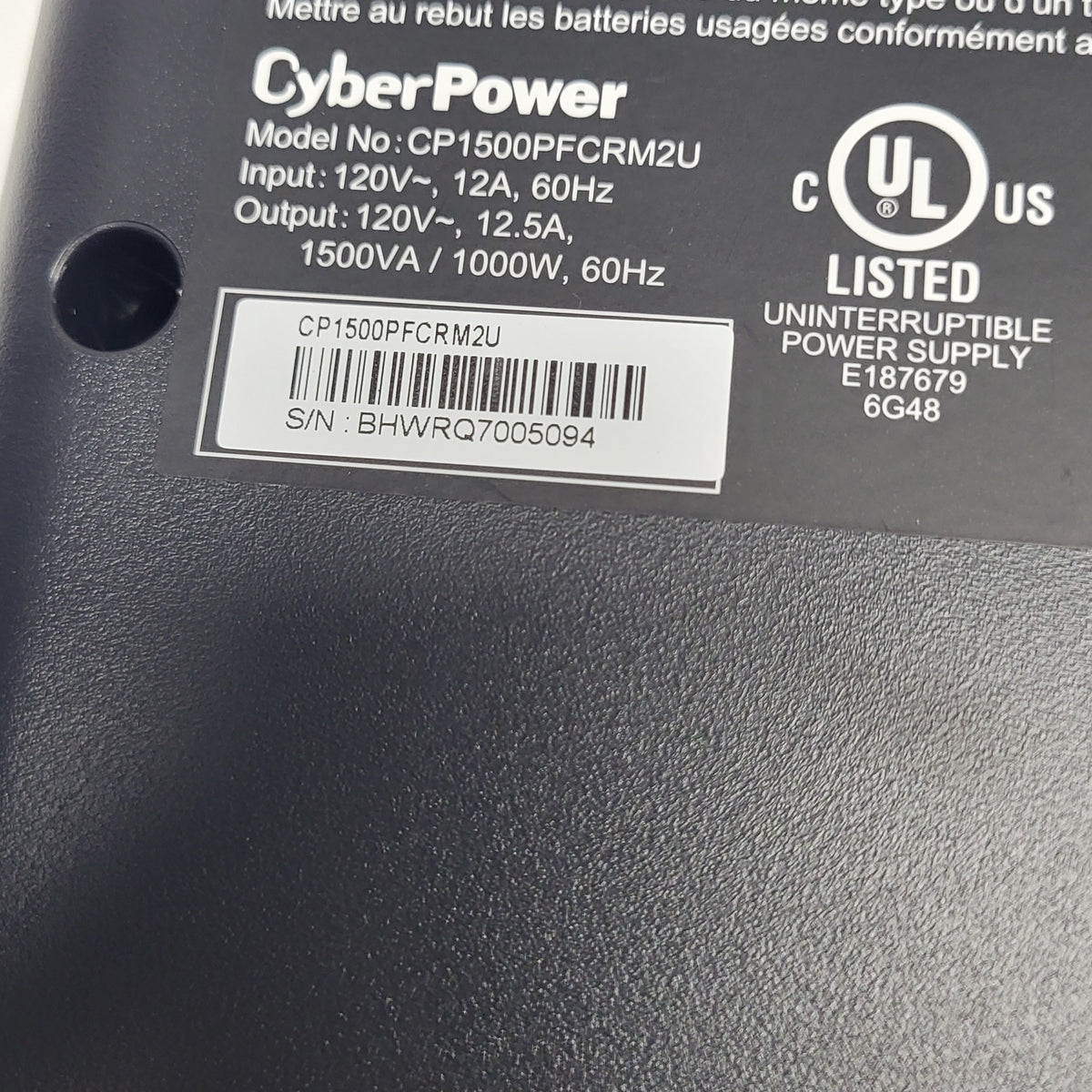 CYBERPOWER Sinewave Rackmount Ups System Battery CP1500PFCRM2U